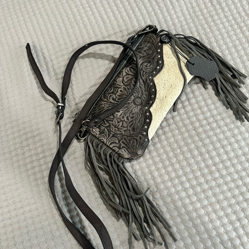 Western Fringe/Hide Crossbody